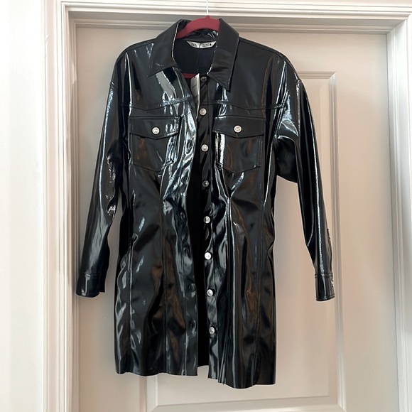 Zara Jackets & Blazers - Brand New Zara Faur leather long jacket